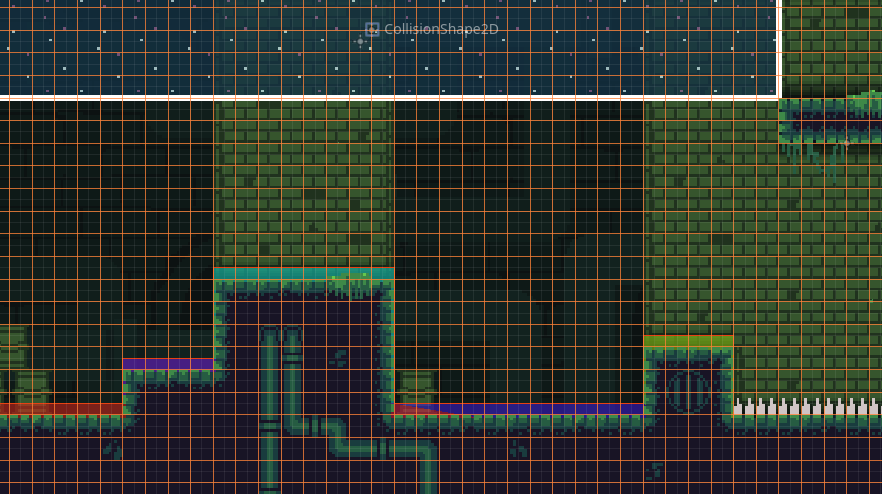All environment tiles exist on an 8x8 grid.